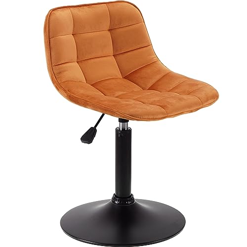 T-THREE.Dresser Stool, Swivel Chair, Barstool Set of 2,Suede, Adjustable Pneumatic Lift for Kitchen, Counter, Home, Dressing Room and Bar(Black)