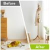 Coat Rack Freestanding Bamboo Coat TreeCoat Rack Standing Adjustable Coat With 3 Sections 8 Coat Hooks Easy Assemble Coat Hanger For Closet Hats