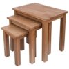 ARPHASLE Solid Wood Nesting Tables Set Of 3 Easy Assembly Nest Of Tables Living Room BedRoom (Natural Wood Color)