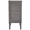 vidaXL 6x Dining Chair Kubu Rattan and Mango Wood Brown Kitchen Furniture Seat