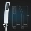 S R SUNRISE SRSH-011 Brass Handheld, L-Style High Pressure, Luxury Hand Shower Head,Silvery-White， Chrome Finish, Small