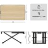 Fenge Standing Desk for Laptop 65×40cm Desktop Sit to Stand Up Desk Conventer Portable Height Adjustable Desk Riser, Oak