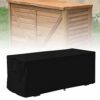 Broco Garden Waterproof UV Proof Deck Box Cover Storage Box Protective Cover 123x62x55cm (Black)