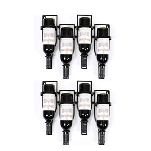ZYZMH Retro Style Wine Rack, Bar Decoration Wine Rack Personalized Metal Wine Rack, Black
