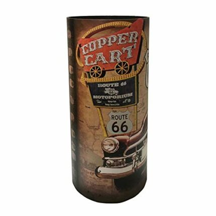 Rebecca Mobili Design Umbrella Stand, Vintage Holders, Mdf Canvas, for Home Office Entrance - Measures: 50 x 20 x 20 cm (HxWxD) - Art. RE6473