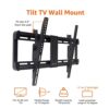 Amazon Basics Tilt TV Wall Mount With Horizontal Post-Installation Levelling For 32 Inch to 86 Inch TVs, Black