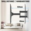 Mounting Dream TV Wall Bracket Mount Swivel and Tilt for most 26-55 Inch LED, LCD and OLED Flat Screen TVs up to VESA 400x400mm and 35 KG, Full M