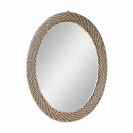 Wall-mounted round mirror, living room wall hanging mirror, home creative decoration wall mirror round decorative wicker mirror