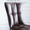 dining chair Kitchen Dining Room Furniture Chairs Dining Chairs Modern Leather High Back Padded Soft Seat Dining Chair Water Proof Leather Side C