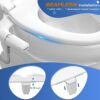 SAMODRA Ultra-Slim Cold Water Bidet, Classic 7.0 Bidet Toilet Seat UK Attachment with Non-Electric Dual Nozzle,Adjustable Pressure, Easy Home Ins