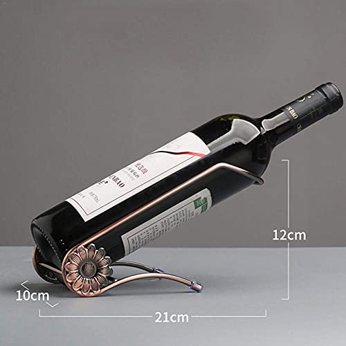 NEOCHY Wrought Iron Wine Rack Home Wine Bottle Cabinet Decorative Ornaments Wine Shelf Stand for Bar Kitchen Basement