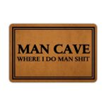 Ytanie Welcome Mats for Front Door Outdoor Entry Man Cave Where I Do Man Doormat Non Slip Rubber Mat for Home Indoor Farmhouse Funny Kitchen Rugs