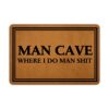 Ytanie Welcome Mats for Front Door Outdoor Entry Man Cave Where I Do Man Doormat Non Slip Rubber Mat for Home Indoor Farmhouse Funny Kitchen Rugs