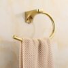 SLNFXC Towel Holder Gold Non Perforated Semicircle Towel Ring Bathroom Towel Rack Stainless Steel Towel Rack Bathroom Pendant