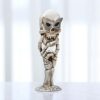 WUURAA Halloween Skull Mirror For Home Bedroom Bathroom Decoration Ornaments Skull Mirror Charm