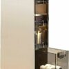 OPSREY Slim Bathroom Storage Corner Floor Cabinet, Narrow Toilet Paper Organiser Unit for Small Space, Home Living Room Bedroom