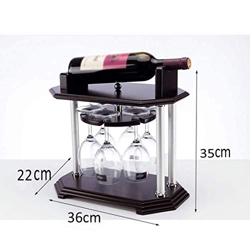 CZDYUF Countertop Wine Rack, Decorative Tabletop Wine Bottle Holder, Black, Friendly and Tasteless