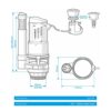 Ibergrif M20522 Toilet Dual Flush Valve with Push Button Toilet Flush System Replacement Adjustable