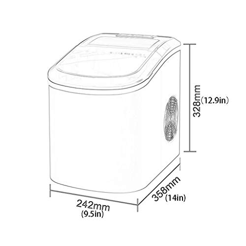 JJZXD Freestanding Commercial Ice Maker Machine - Makes Pounds Ice In 24 Hrs with Pounds Storage Homes and Offices