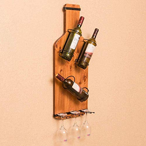 CZDYUF Wine Rack, Vintage Solid Wood Minimalist Living Room Dining Room Wine Bottle Rack