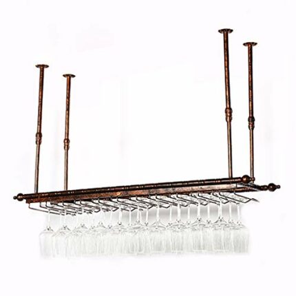 Simple Ceiling Stylish Simplicity Wine Rack Stylish Simplicity Industrial Retro Wrought Iron Creative Display Wine Glass Holder Adjustable Height