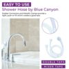 Blue Canyon Lunar Double Tap Shower Spray| Bathroom Accessory| Premium Shower Attachment for Bath taps| Push-on-Fitting| Suitable for Round & Ova