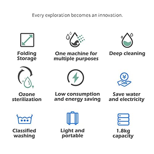 Mini Washing Machine,portable Washing Machine With Handle, Ozone Disinfection, Ultrasonic Cleaning Machine, Sm(mini washing machine) (Pink)