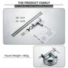 Solepearl Basin Tap Mixer Bathroom Solid Brass Hot and Cold Basin Mixer Tap Bathroom Sink, Modern Single Lever Bathroom Sink Tap with UK Standard