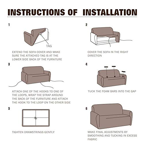 PETCUTE Sofa Covers 3 seater Furniture Protector Floral Printed Cover Elastic Slipcover Seater Cover Sofa Slipcover for Livingroom All-season,Red