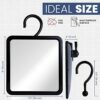 MIRRORVANA Fogless Shower Mirror for Shaving with Hook for Hanging and Anti Fog Shatterproof Surface - Fill Back Chamber/Reservoir with Hot Water