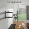 XINLEI TV Wall Bracket Tilt, Swivel TV Wall Mount for Most 26-55 Inch Flat Curved TVs, Extendable Wall Bracket for TV up to 31.8kg, Max VESA 400x
