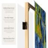 Red Lantern 3 ft. Short Double Sided Works of Van Gogh Canvas Folding Screen Irises/Starry Night Over Rhone 3 Panel Freestanding Partition and Se