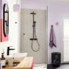 GROHE Start QuickFix Towel Ring & QuickGlue A1 (Metal, Concealed Fastening, Including Screws and Dowels, Extra Easy to Fit QuickGlue), Size 200 m