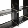 YOZORAKI Black Cube Storage Shelves Organizer, 3 Tiers 6 Compartments Storage Shelf, Cubeicals File Rack, Sapce Saving Closet Cabinet, Modular Bo