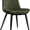 dining chair Modern Dining Chairs Upholstered Kitchen Room Chairs with Metal Legs Modern High Back Leisure Accent Chairs with Non-Slip Foot Pad (