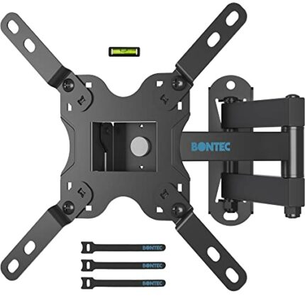BONTEC TV Wall Bracket for Most 13-42 Inch LED LCD TVs, Tilt, Swivel & 360°Rotation Monitor Wall mount with Max VESA 200x200mm, up to 20kgs, with