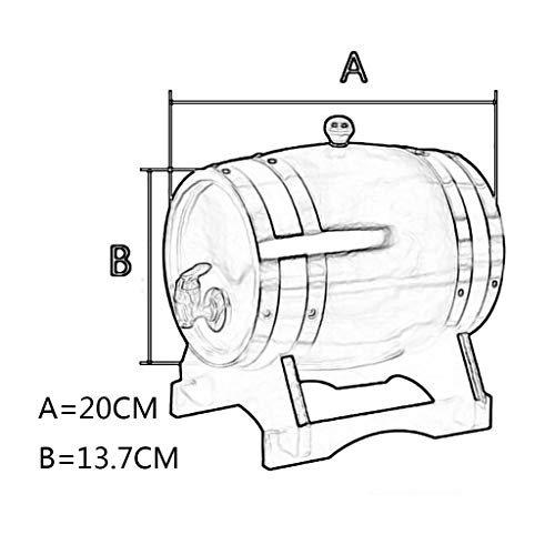 Stylish Simplicity Wine Shelf Oak Barrel Wine Barrel Wine Red Wine Barrel Household with Faucet Brewed Wine, PIBM, a,