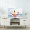 Qvo 32-80 Inches Universal TV Cover, Painting Pattern Television Cover Cloth Art Wall-Mounted Dustproof TV Screen Protector, Indoor Bedroom Livin