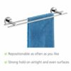 Wenko 22321100 Bath Towel Rail Chrome Die-Cast Zinc 12 x 23 x 6 cm