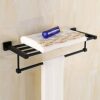 HIGOH Towel Racks, Bathroom Towel Rack Wall Mounted Towel Holder,Towel Rack Towel Rail,Bathroom Shelf Accessories,Wall Mounted Towel Holder/40Cm