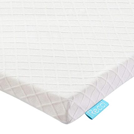 RECCI Memory Foam Mattress Topper Double Bed - Double Memory Foam Mattress Topper for Back Pain with Removable & Washable Bamboo Viscose Zipped C