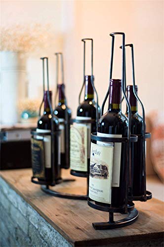 CRODY Wine Racks,Wall Holder Metal for 5 Bottles | Loft Wall Shelf Storage Rack Wall-Mounted | Wine Bottle Holder