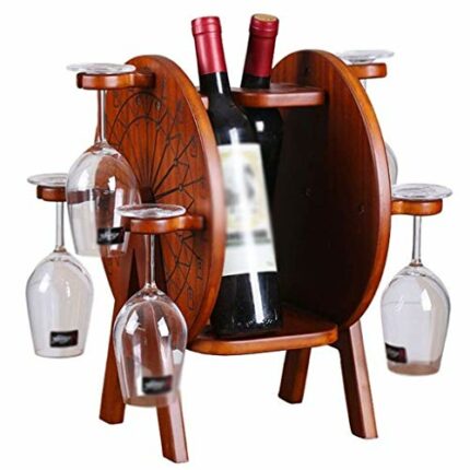 LIUZH Solid Wood Wine Rack, Creative Wine Rack Solid Wood Household Wine Bottle Rack, Friendly and Tasteless