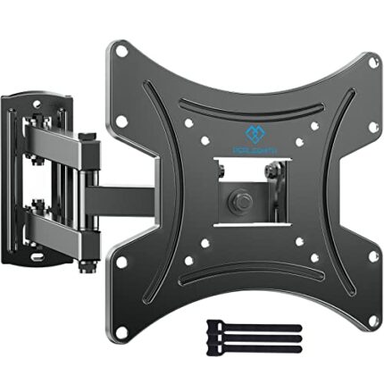 PERLESMITH TV Wall Mount for 13-42 Inch Flat or Curved TVs & Monitors, Full Motion TV Wall Mount with Articulating Arms Swivel Tilt Extends, Corn
