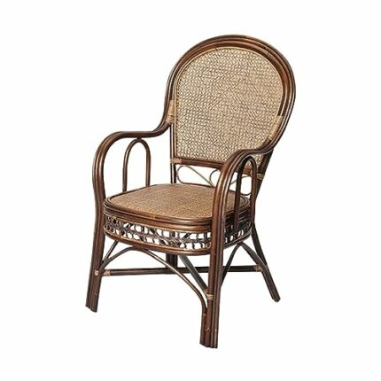 LXXSH Back Chair Classical Dining Stool Furniture Leisure Office Chair Plant Rattan Material Dining Chair