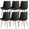 Kitchen Dining Room Furniture Chairs Dining Chairs Set Of 6,PU Leather Kitchen Chair Modern Simplicity Bedroom Marriage Room Balcony Sofa Chair D