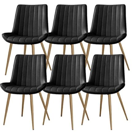 Kitchen Dining Room Furniture Chairs Dining Chairs Set Of 6,PU Leather Kitchen Chair Modern Simplicity Bedroom Marriage Room Balcony Sofa Chair D