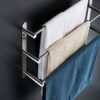 XHALERY Towel Bar Rail 3-Tier Bath Towel Rack 304 Brushed Finish Stainless Steel Wall Mounted Towel Holder 40 cm Towel Rails for Kitchen Bathroom