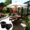 2Pcs Outdoor Table Umbrella Hole Ring Plug, Silicone Pool Umbrella Sleeve Stabilizer Cone Wedge, Umbrella Table Ring Hole Insert for 2-2.5 Inch T