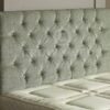 CROWNBEDSUK CHESTERFIELD DIAMANTE BUTTON HEADBOARD IN 2ft5,3ft,4ft,4ft6,5ft,6ft !!!!NEW!!!! (CREAM, 3FT (SINGLE) PLAIN BUTTON)